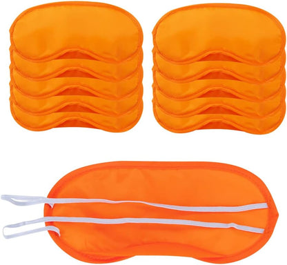 AKOAK 10 Pieces Game Party Sleep Travel Eye Mask, Lightweight Shading Eye Protection Rest Eye Mask, with Nose Pad and Adjustable Strap, Unisex (Pink)