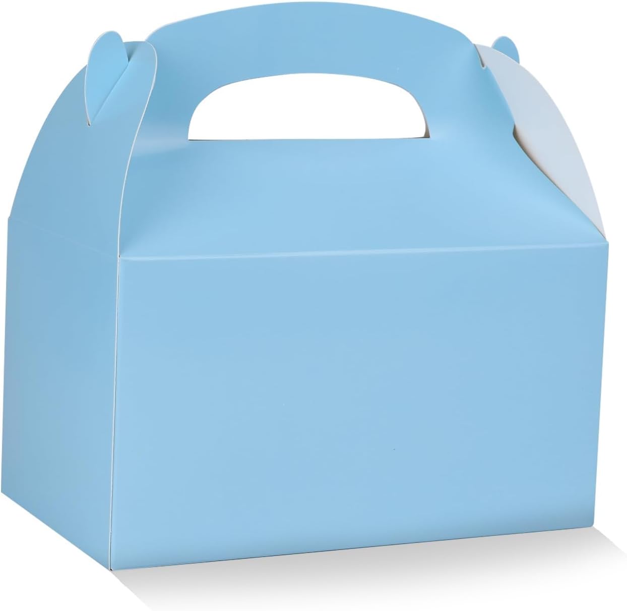 DjinnGlory 36 Pack White Party Favor Treat Boxes with Handle, DIY Paper Boxes for Baby Shower, Birthday, All Occasion, Small Gable Boxes for Small Business 6.18 x 3.58 x 3.38 Inches