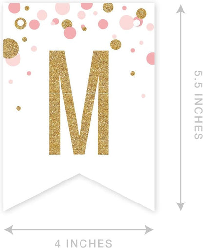 Andaz Press Blush Pink Gold Glitter Girl Baby Shower, Printable Table Tent Place Cards, 20-Pack, Seat Placement Cards Blank Place Cards For Table Settings Name Cards for Wedding, Graduation Food Cards - Colors B