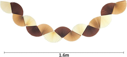 Paper Fan Garland - Paper Fan Garland Party Decorations - Perfect for Birthday Parties, Holiday Decorations, Family Gatherings, Weddings and More (Red)