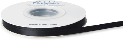 Ribbli Double Faced White Satin Ribbon,3/8” x Continuous 25 Yards,Fabric Ribbon use for Bows Bouquet,Gift Wrapping,Floral Arrangement