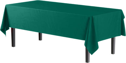 Exquisite Party Solids 6-Pack Premium Plastic Tablecloth 54in. x 108in. Rectangle Plastic Table Cover - Navy
