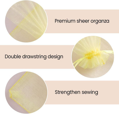 Meowoo 100PCS Organza Bags, 3x4in Small Mesh Bags Drawstring for Jewelry, Candy, Christmas, Sachets, Festivals, Bathroom Soaps, Makeup Organza, Wrapping Supplies(mixedcolor)