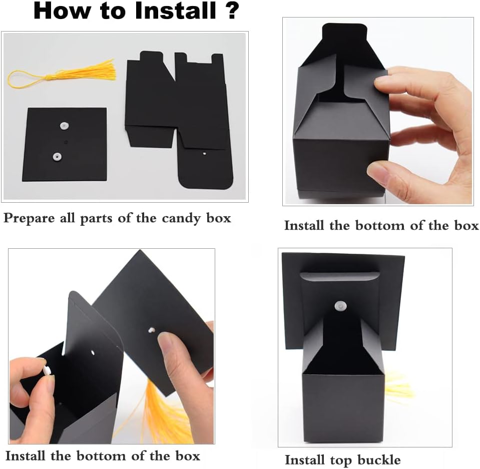 SDKI 30Pcs Graduation Cap Candy Box Graduation Party Supplies 2026 Decorations Graduation Gift Candy Boxes for Graduation Party Favor