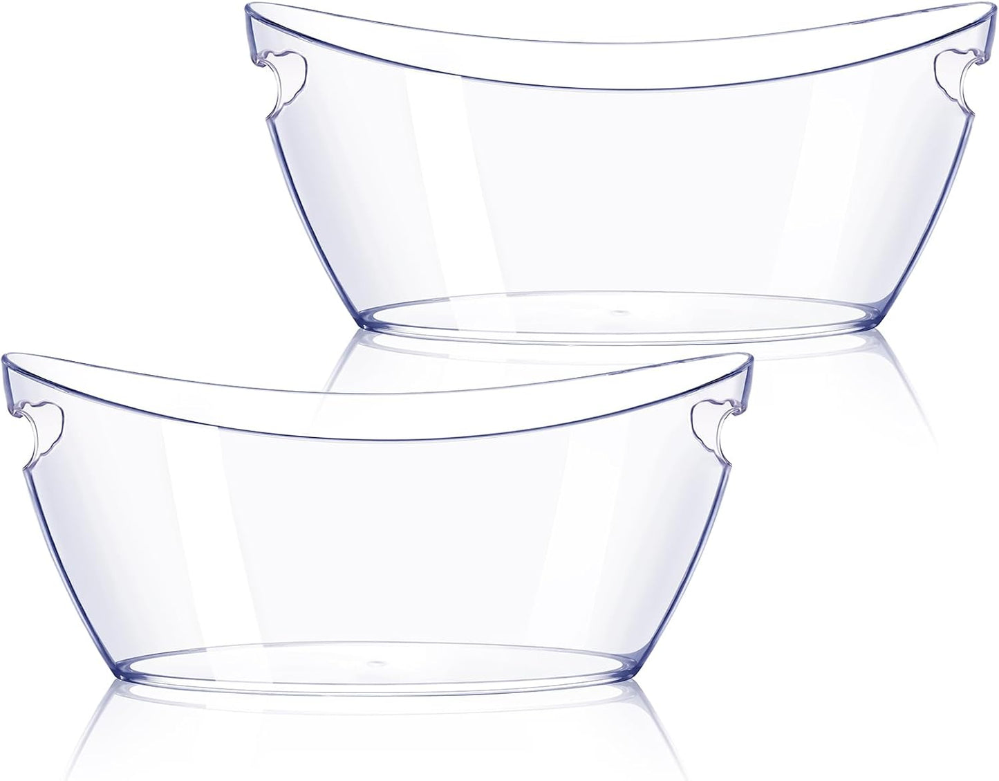 Ice Bucket 2 PCS, Thickened Ice Buckets for Parties, Mimosa Bar Supplies Beverage Tub for Champagne Beer Sparkling Wine Cocktails（5.5L) 16.5 * 7.3 * 6.8inch