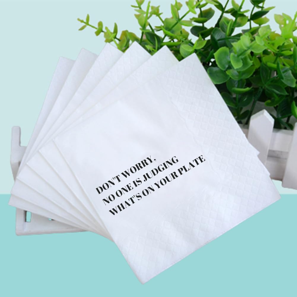 Funny Cocktail Napkins 100Pcs Funny Quotes Saying Disposable Paper Party Napkins 4.5 x 4.5 Two-ply (I Feel Sorry For People Who Don’t Know Us Napkins)