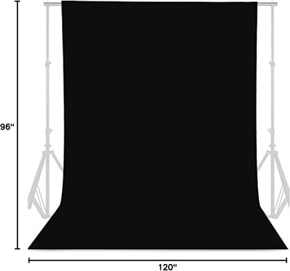 GFCC 8FTX10FT White Backdrop Background for Photography Photo Booth Backdrop for Photoshoot Background Screen Video Recording Parties Curtain