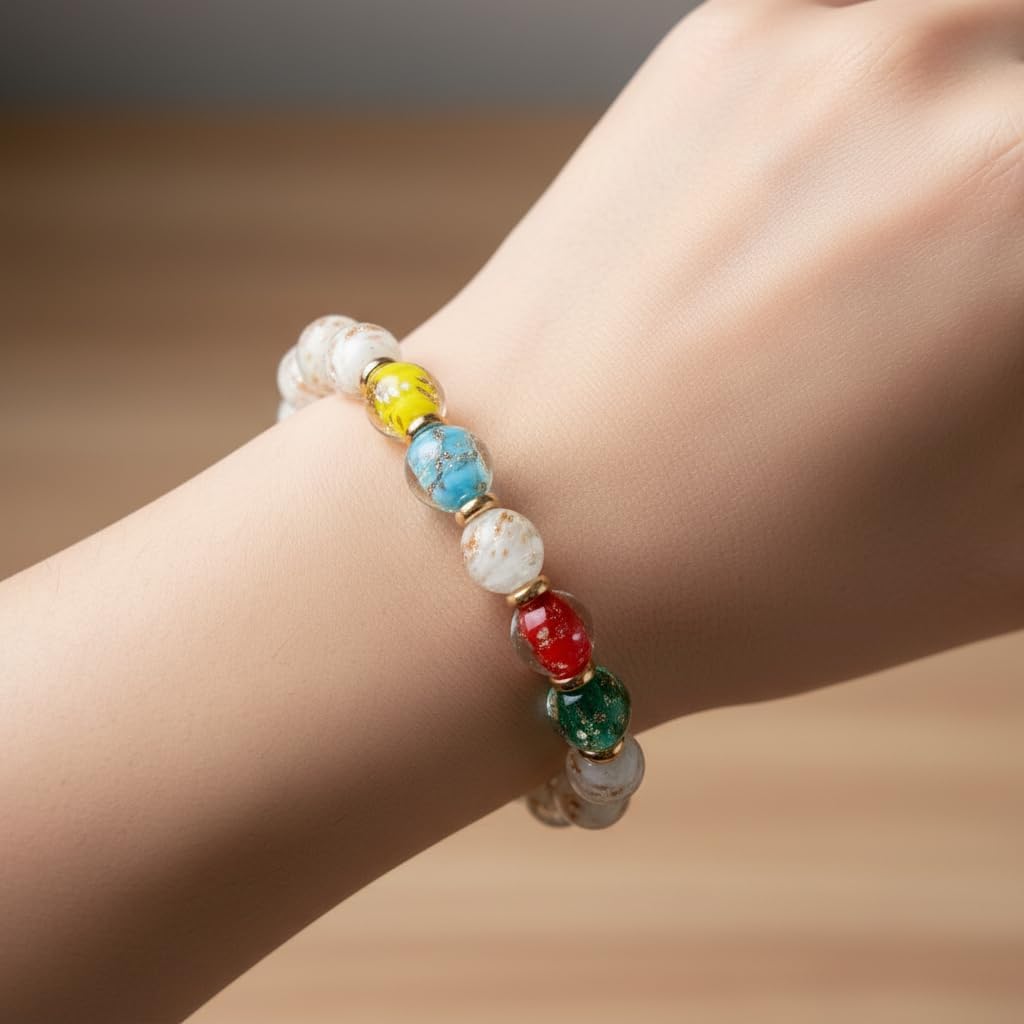 Handmade Glow-in-the-Dark Beaded Bracelet, Luminous Wrist Accessory, Fashion Bracelet for Women, Ideal Gift for Night Events, Parties & Birthdays