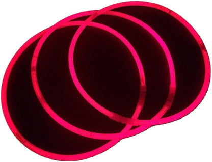 Glow Sticks Bulk Wholesale Necklaces, 100 22" Glow Necklaces, Glow 8-12 Hr, Connector Pre-attached (handy), Bright Colors, Glow-in-the-dark Party Supplies.