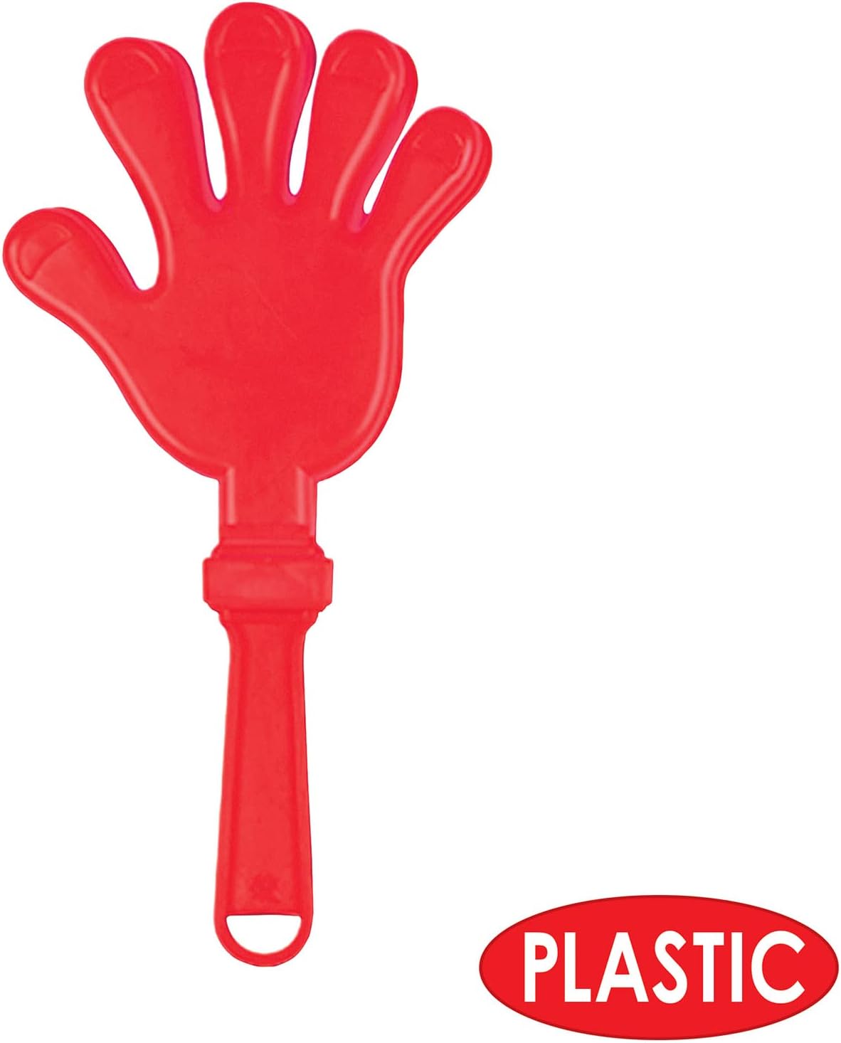 Beistle Red Hand Clappers – 12 Pack, Plastic Noisemakers for Parties, Sporting Events, Celebrations, and Team Spirit Gatherings, Fan Section Cheer Accessories, 7½"