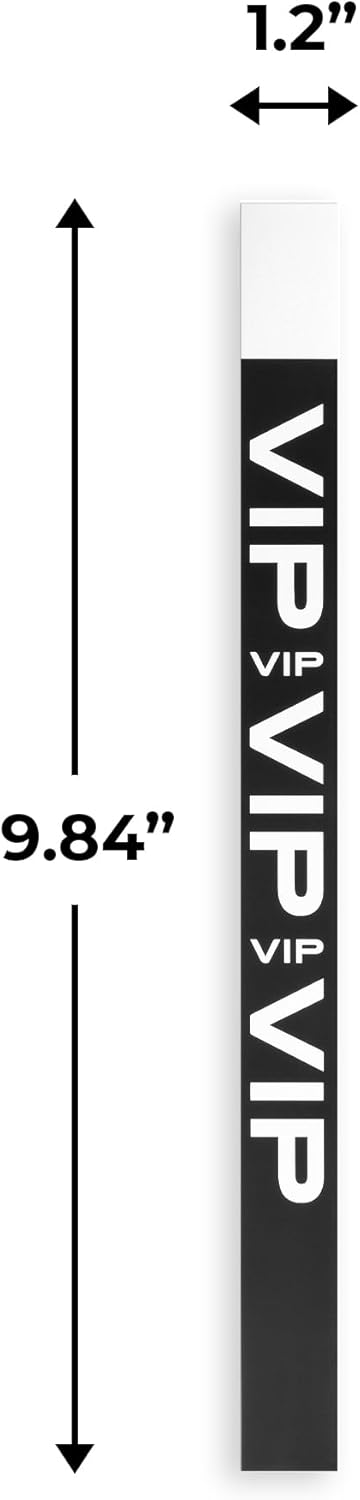 500 VIP Wristbands for Events | Party Wristbands for Events, Concerts, Night Club, Bottle Service | Black & White Waterproof Vinyl VIP Wrist Bands for Parties