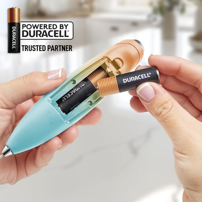 Zulay Kitchen Powerful Milk Frother Wand With Duracell Batteries - Ultra Fast Handheld Drink Mixer - Electric Whisk Foam Maker for Coffee, Lattes, Cappuccino & Matcha - Z1 Motor - Black - Colors D