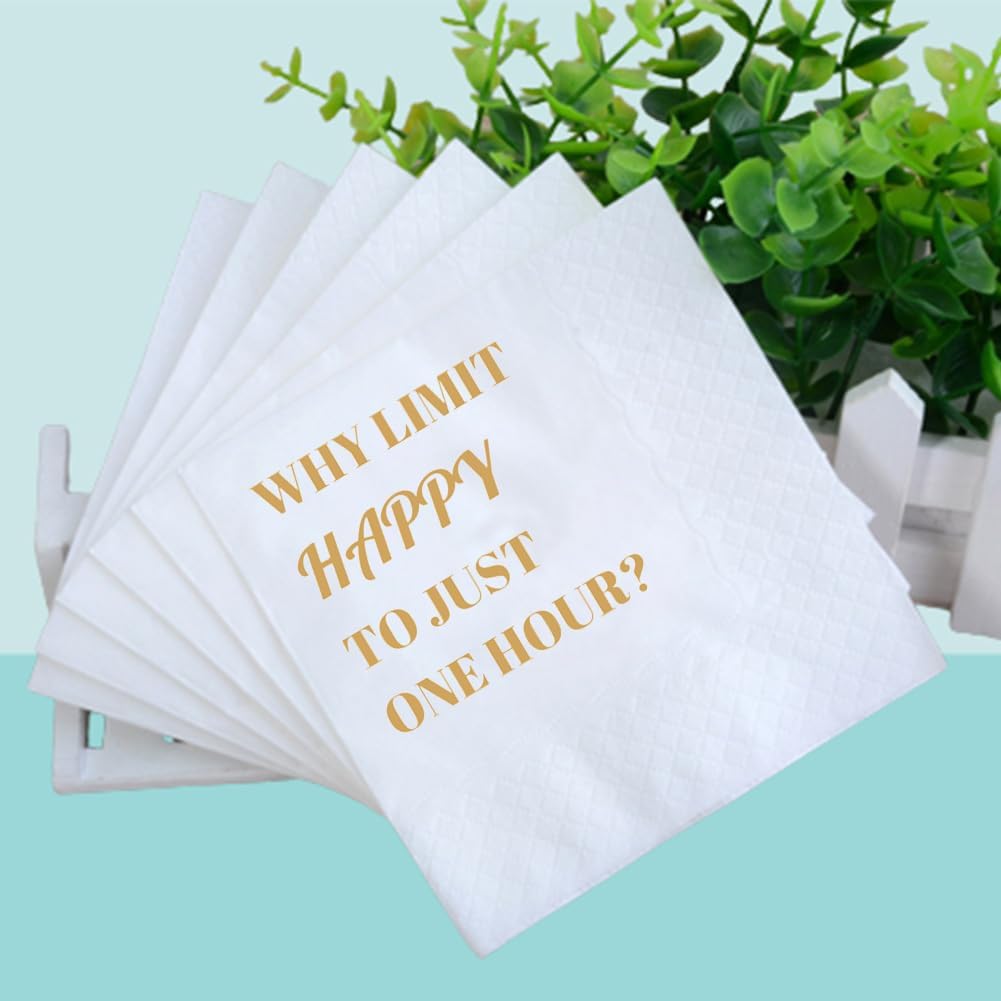 Funny Cocktail Napkins 100Pcs Funny Quotes Saying Disposable Paper Party Napkins 4.5 x 4.5 Two-ply (I Feel Sorry For People Who Don’t Know Us Napkins)