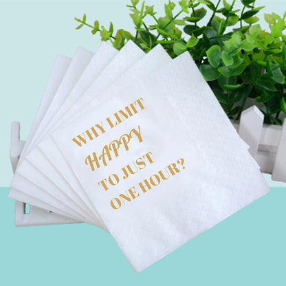 Funny Cocktail Napkins 100Pcs Funny Quotes Saying Disposable Paper Party Napkins 4.5 x 4.5 Two-ply (I Feel Sorry For People Who Don’t Know Us Napkins)