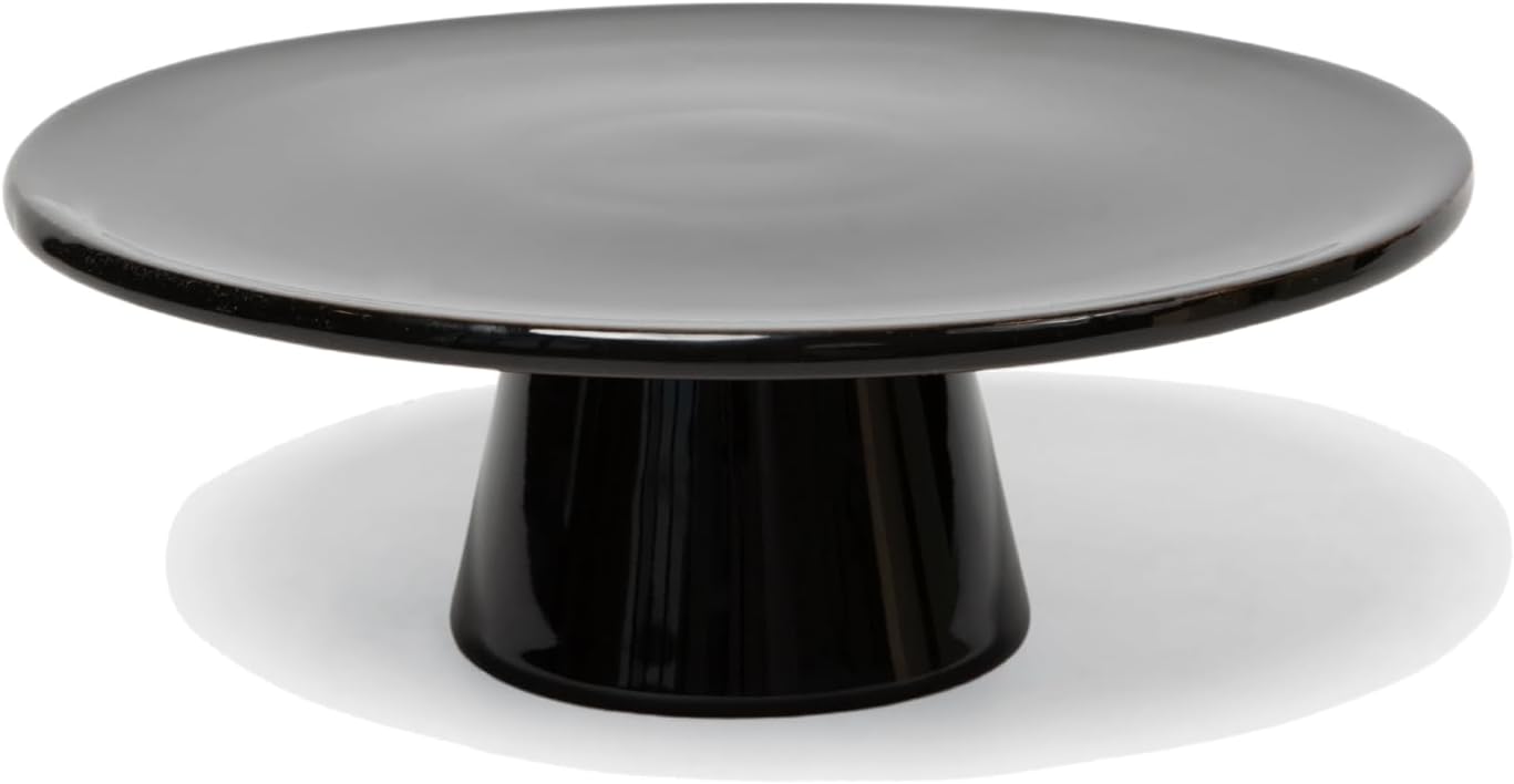 The Cake Stand – 10 Inch Gloss Ceramic Pedestal Cake Stand, Modern Footed Dessert Stand for Cakes, Cupcakes, Cookies & More (Periwinkle)