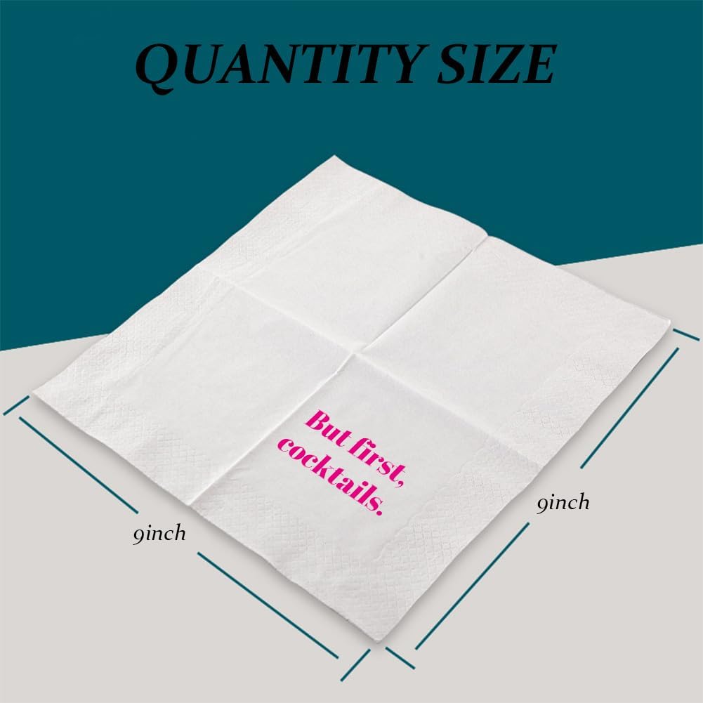 Funny Cocktail Napkins 100Pcs Funny Quotes Saying Disposable Paper Party Napkins 4.5 x 4.5 Two-ply (I Feel Sorry For People Who Don’t Know Us Napkins)