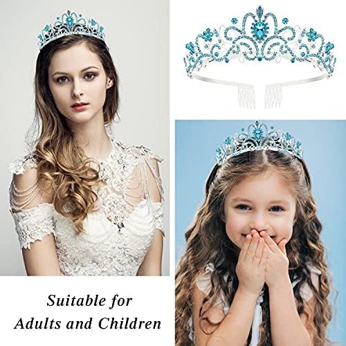 Happy Birthday Queen Tiara Crowns for Women, Red Sash, Party Favors Supplies Gift, 30th Decorations, Stuff Accessories
