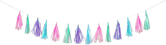 Pastel Tassel Garland – 10FT Multicolor Fringe Banner with 14pcs Tissue Tassels, No DIY Hanging Decoration for Birthday, Baby Shower, Photo Backdrop & Pastel Party Decor