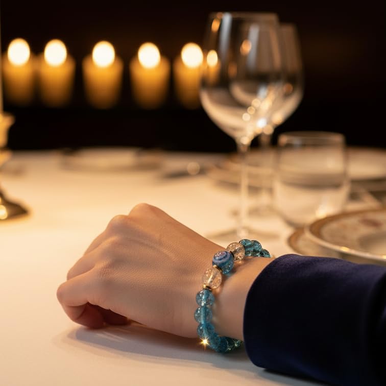 Handmade Glow-in-the-Dark Beaded Bracelet, Luminous Wrist Accessory, Fashion Bracelet for Women, Ideal Gift for Night Events, Parties & Birthdays