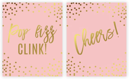 Andaz Press Blush Pink and Metallic Gold Confetti Polka Dots Bachelorette Party Bridal Shower Collection, Scavenger Hunt Game Cards, 20-Pack