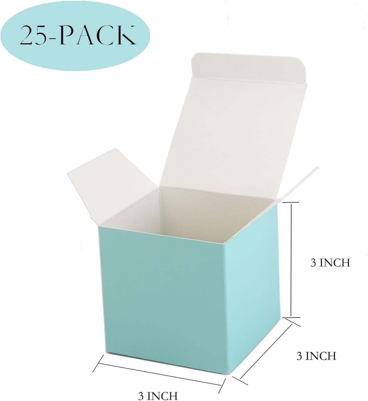 Oletx 24 Pcs Colorful Paper Gift Boxes, Small Candy Boxes Bulk, 3x3x3 inch Gift Box with Lids, Goodie Treat Boxes for Party Favors, Birthday Gifts, Wedding Gifts