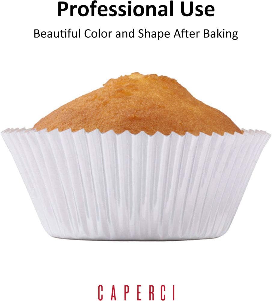Caperci Standard Cupcake Liners Gold Foil Muffin Baking Cups 150-Pack - Premium Greaseproof & Sturdy Cupcake Papers