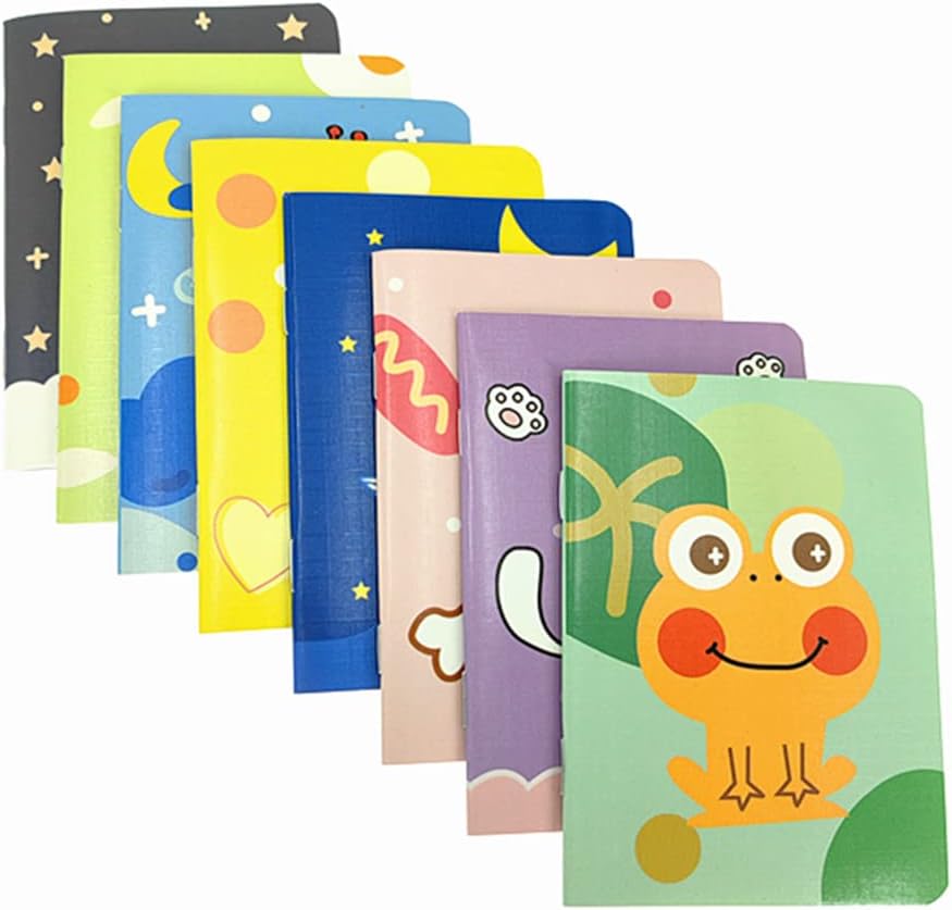 ALIMITOPIA 24pcs Mini Notebook Portable Pocket Notebook Journal Steno Memo MiniDaily NotePad,3.5X5 inches,24 sheets,College Ruled Pages(Cartoon Animals)