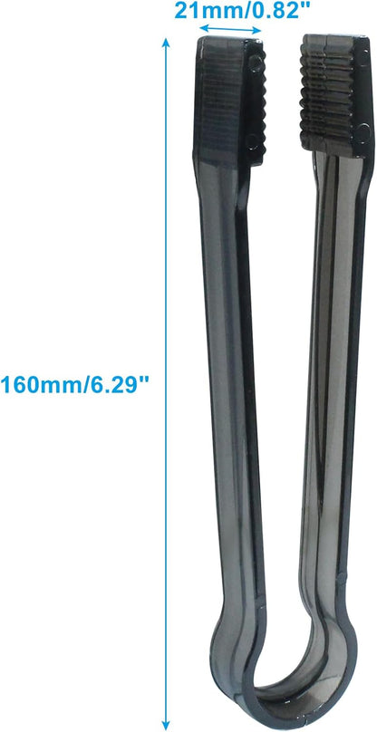 8 Pcs Plastic Buffet Serving Tongs, Mini Appetizers Tongs for Food(Clear)