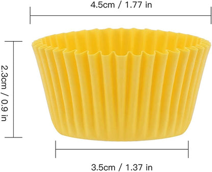 Gifbera Bright Rainbow Standard Cupcake Liners Solid Colorful Paper Baking Cups 400-Count
