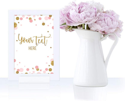 Andaz Press Blush Pink Gold Glitter Girl Baby Shower, Printable Table Tent Place Cards, 20-Pack, Seat Placement Cards Blank Place Cards For Table Settings Name Cards for Wedding, Graduation Food Cards - Colors B