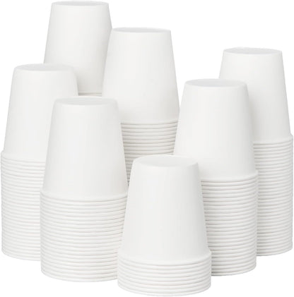 Coffee Cups 16 oz 200 Pack, Disposable Paper Cups for Hot Beverage Drinking, White Hot Cups Suitable for Party, Picnic, Travel, and Events