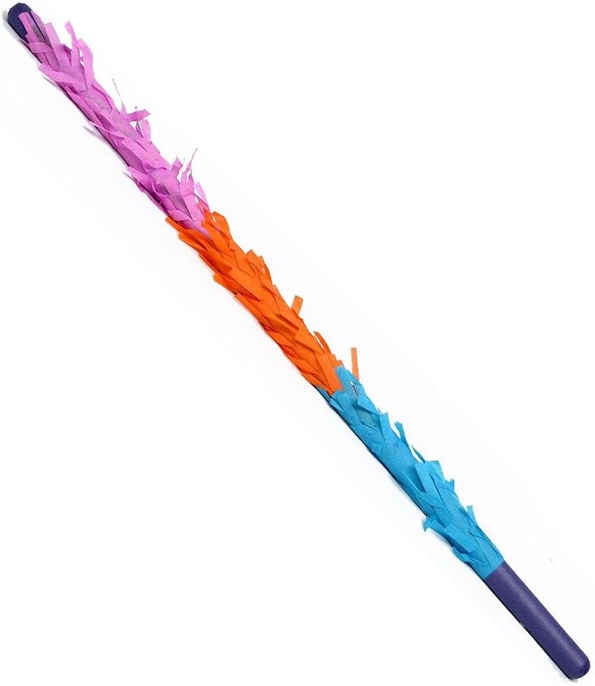 Colorful Pinata Buster Party Stick - 30" - Durable Plastic & Paper - Perfect for Birthdays, Kids' Parties, Cinco De Mayo & More (1 Pc. )