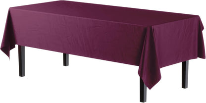 Exquisite Party Solids 6-Pack Premium Plastic Tablecloth 54in. x 108in. Rectangle Plastic Table Cover - Navy