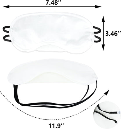 REDANHA 20 PCS White Eye Mask with 10 PCS Fabric Marker Pens Sleep Mask Slumber Party Favors for Party Games Sleep White Soft Shade Blindfold Eye Covering