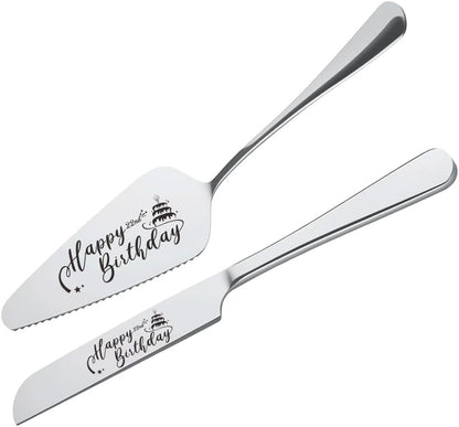 Cake Knife and Server Set for Birthday Party 60 Year Old Birthday Gift for Dad Mom Engraved Knives Servers Grandma Grandpa 60th Bday Gifts for Men Women 60 Yrs Old Bday Presents for Aunt Uncle