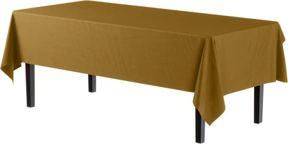Exquisite Party Solids 6-Pack Premium Plastic Tablecloth 54in. x 108in. Rectangle Plastic Table Cover - Navy