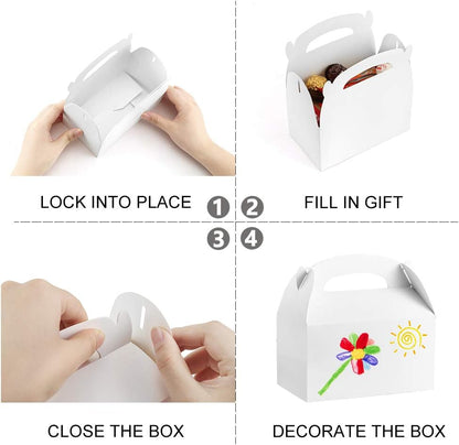 ValBox Treat Boxes 30 Pack Brown Kraft Paper Gable Gift Boxes - Goodies Favor Box for Kids' Birthday Party, Wedding, Baby Shower, 6.2 x 3.5 x 3.5 Inches