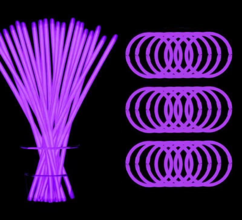 300 PCS Glow Sticks Bulk Glow Bracelet and Necklaces with 150PCS Connectors 8" Glowsticks Light Up Neon Party Favors for July 4th Halloween Wedding Birthday Hawii Carnival(RedBlueWhite)