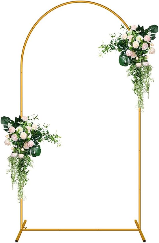 2 Pack Arch Backdrop Stand (7.2FT/6FT), Balloon Arch Stand, Metal Background Arch Stand, Backdrop Arch Frame, Wedding Arch for Backdrop