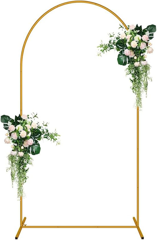 2 Pack Arch Backdrop Stand (7.2FT/6FT), Balloon Arch Stand, Metal Background Arch Stand, Backdrop Arch Frame, Wedding Arch for Backdrop