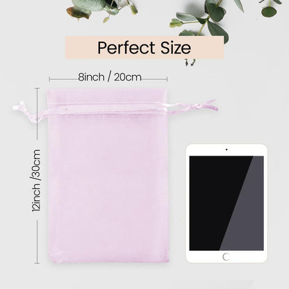 Meowoo 100PCS Organza Bags, 3x4in Small Mesh Bags Drawstring for Jewelry, Candy, Christmas, Sachets, Festivals, Bathroom Soaps, Makeup Organza, Wrapping Supplies(mixedcolor)