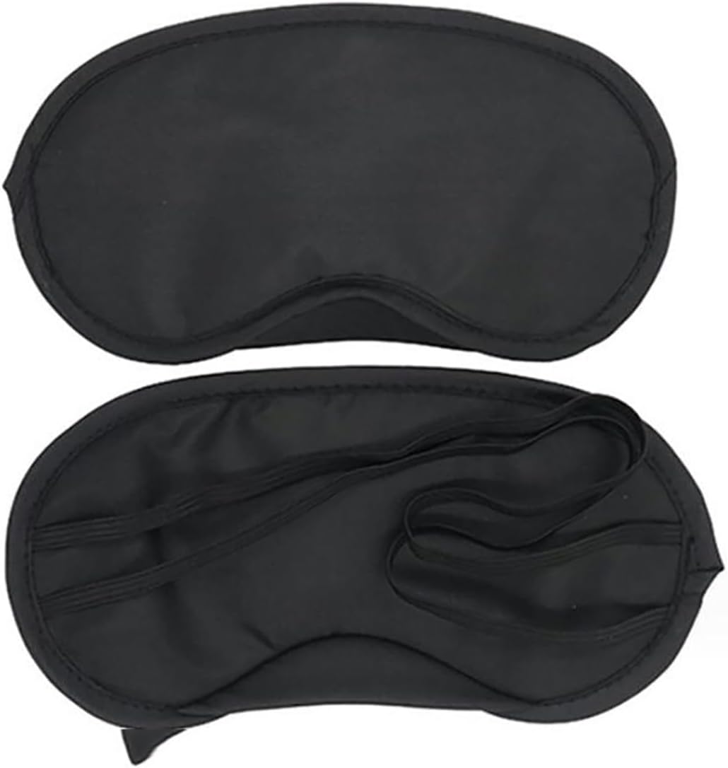 10 PCS Blindfold Eye Cover Sleep Mask Eye Masks Shade Cover for Team Building Games Party Night Blindfold with Adjustable Strap(Black)