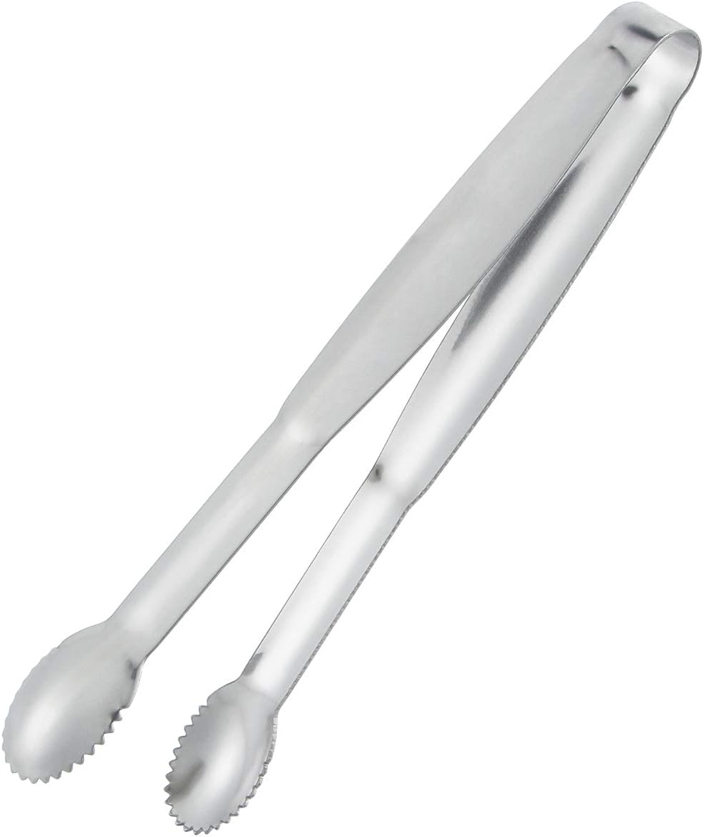 MSY BIGSUNNY Durable Stainless Steel Ice Tongs, 7 inch Sugar Cube Serving Tongs, Set of 2