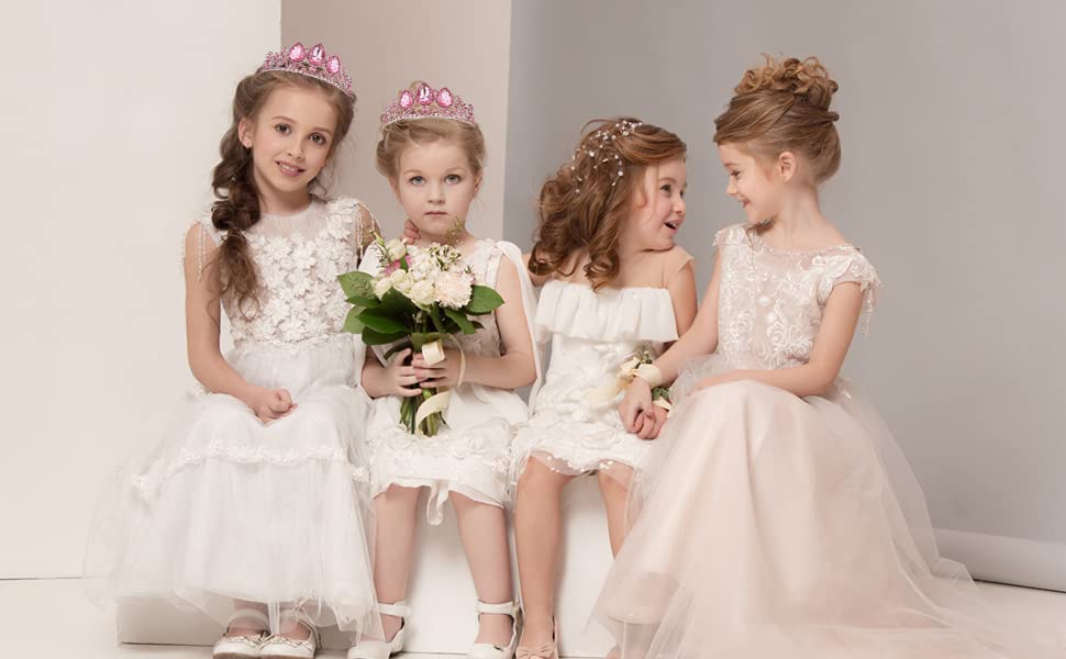 Velscrun Girls Rapunzel Crown, Princess Tiara Headband, Multicolored Crowns for Birthday Party and Halloween Cosplay
