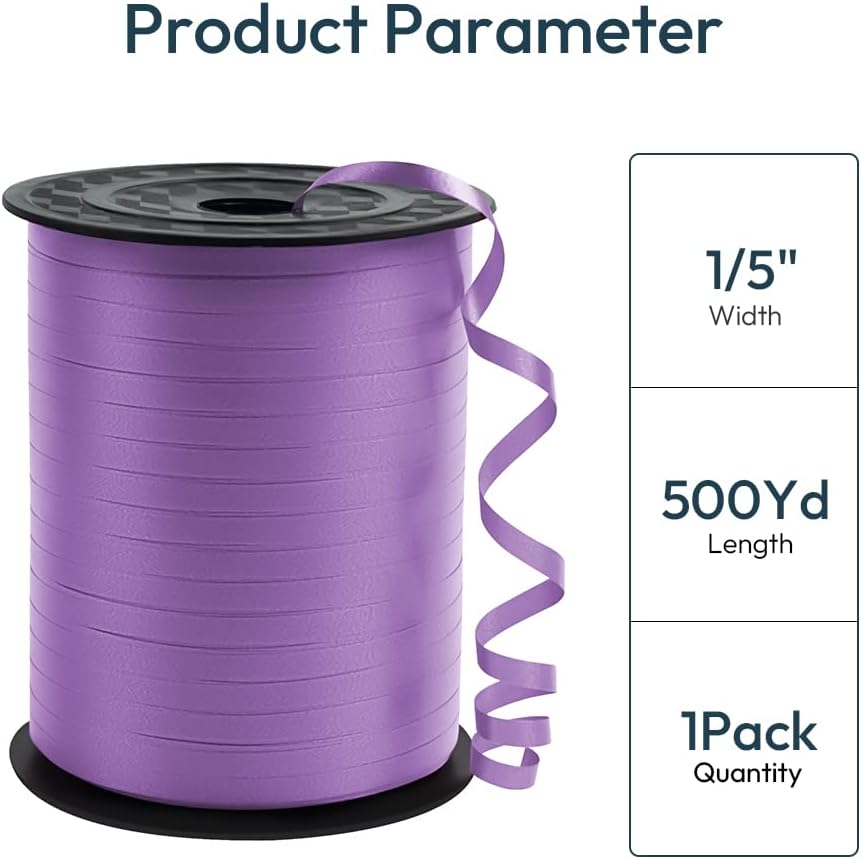 KMER LIFE Premium Red Curling Ribbon, 1/5" Wide x 500 Yards Christmas Curling Ribbons for Gift Wrapping, Party Decoration, Balloon String, Ribbons for Florist Flower (1 Roll)