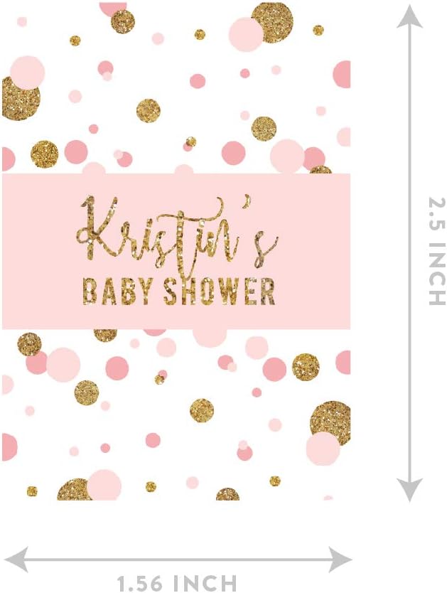 Andaz Press Blush Pink Gold Glitter Girl Baby Shower, Printable Table Tent Place Cards, 20-Pack, Seat Placement Cards Blank Place Cards For Table Settings Name Cards for Wedding, Graduation Food Cards - Colors A