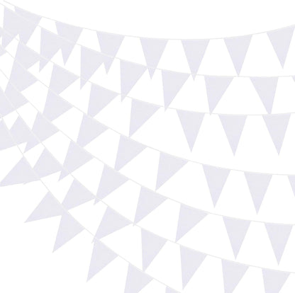 Hahafelt 100 Feet Pennant Banners Flags 75 Solid String Triangle Flags for Grand Opening, Carnival Theme Birthday Party Decoration Outdoor Events Classroom Decoration(Pink)