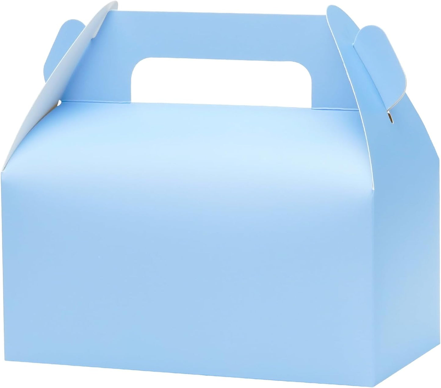UnicoPak 30 Pack Party Favor Boxes Treat Boxes, White Gable Gift Boxes for Party Favors Goodies Cookies Treats Candies Meals Lunch, 6.5x3.5x3.5 Inches