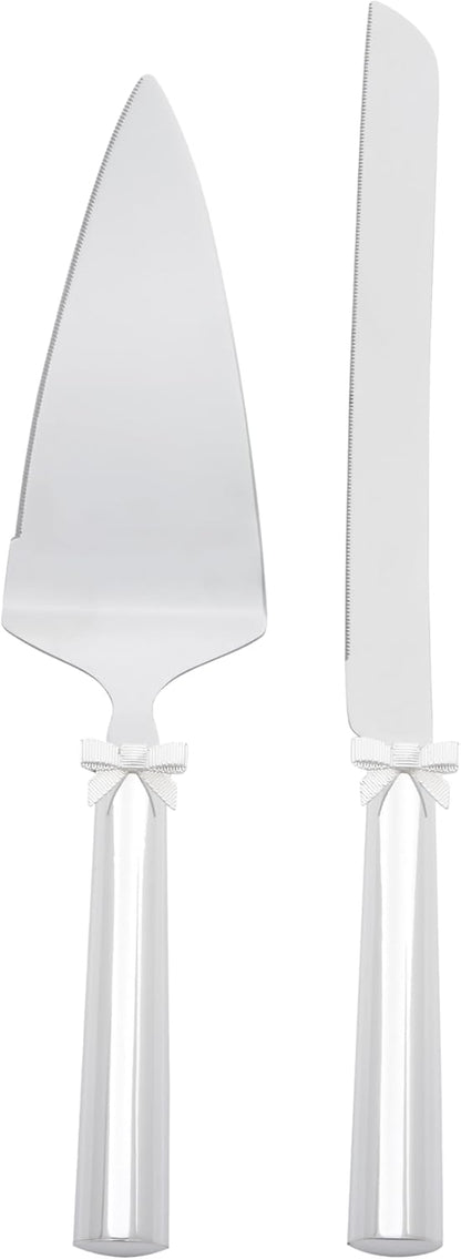 Kate Spade New York Grace Avenue 2-Piece Dessert Set, 1.45 LB, Metallic, Silver Plated