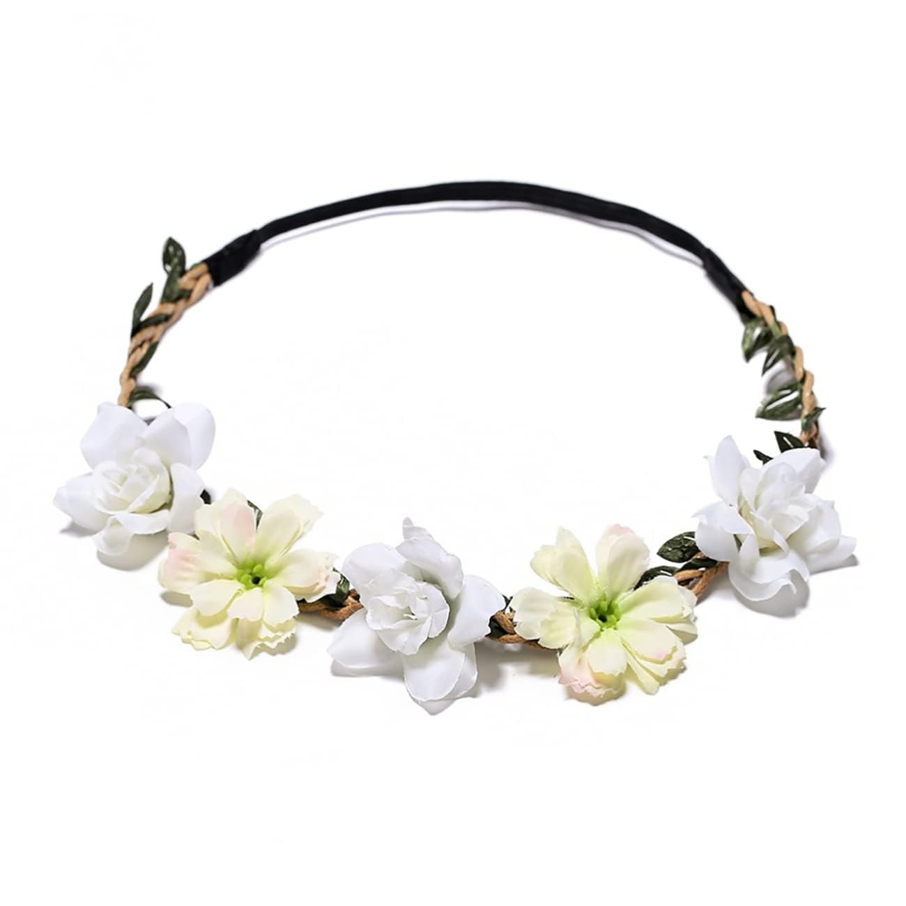 Women Headpieces Collection Accessories - 6 PCS Boho Hair Wreaths, Flower Crowns, Tiaras for , Brides, Bridesmaids, Flower Girls, Weddings